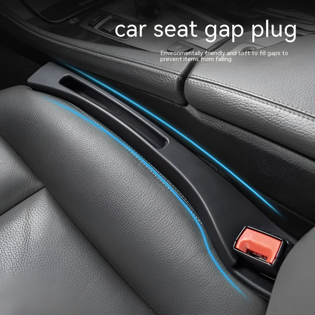 Waterproof plastic car seat gap storage box with handle between vehicle seats