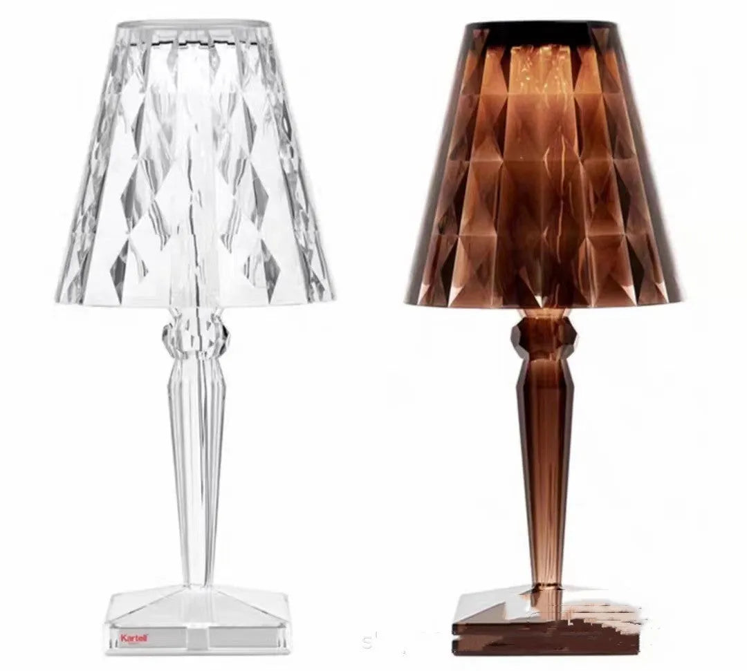 Rose gold plated portable touch projection night light with rechargeable three-colour dimming
