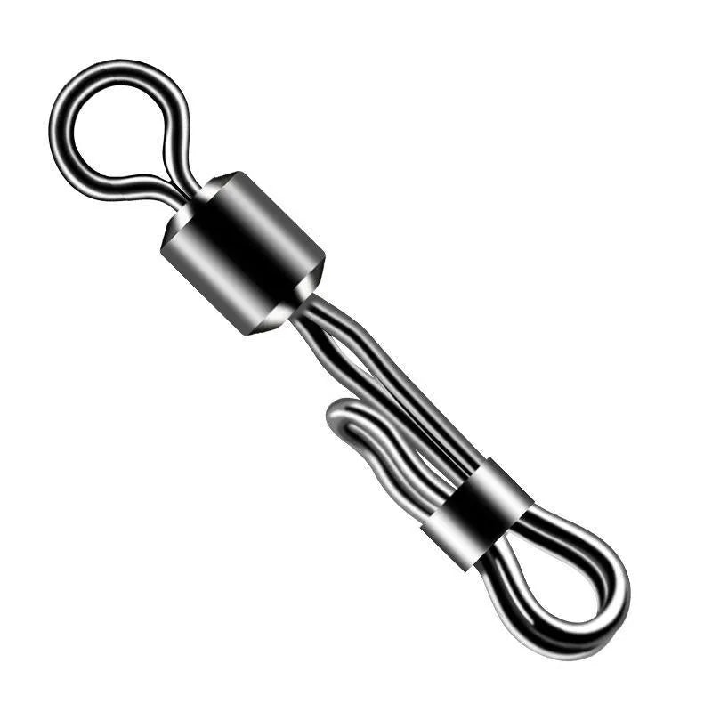 Brass quick change fishing swivel clamp with barrel bearing and quick release ring