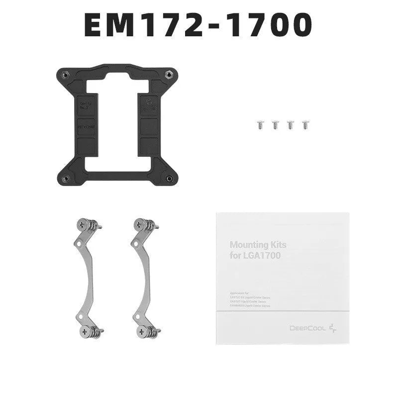 Element brand LGA 1700 CPU water cooling radiator fastener and cleaning alcohol bag.