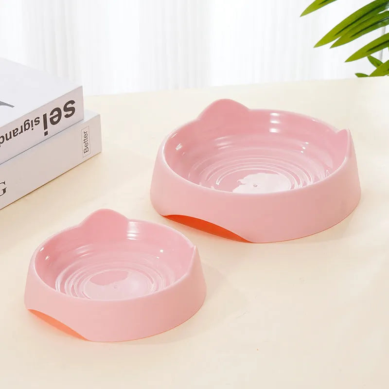Ceramic dog slow feeder bowl with puzzle maze design in blue, green, or pink