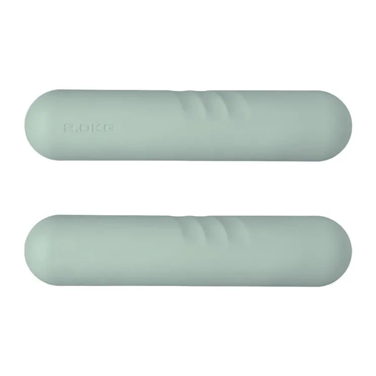 Silicone edging hand-drawn dumbbell stick in selection of colours with cast iron construction