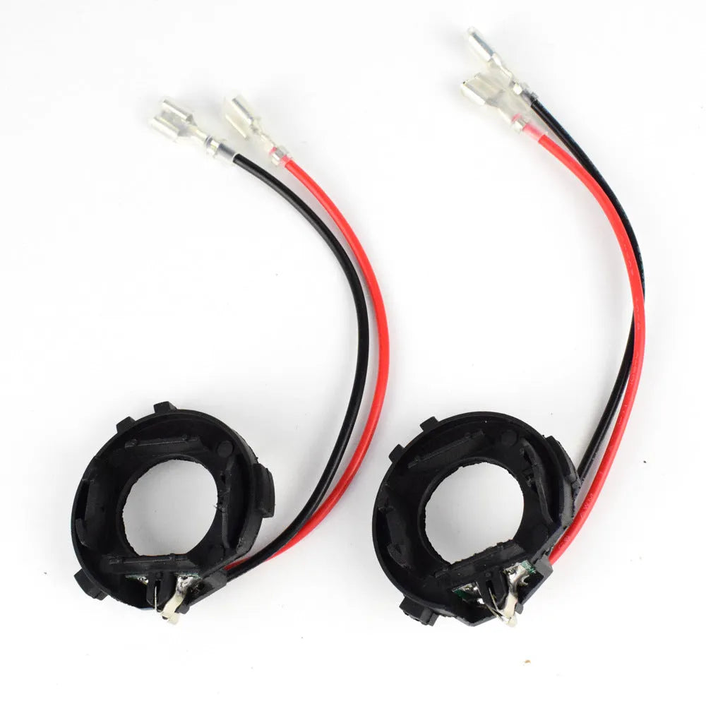 Black plastic H7 LED headlight conversion adapter bracket for Volkswagen cars