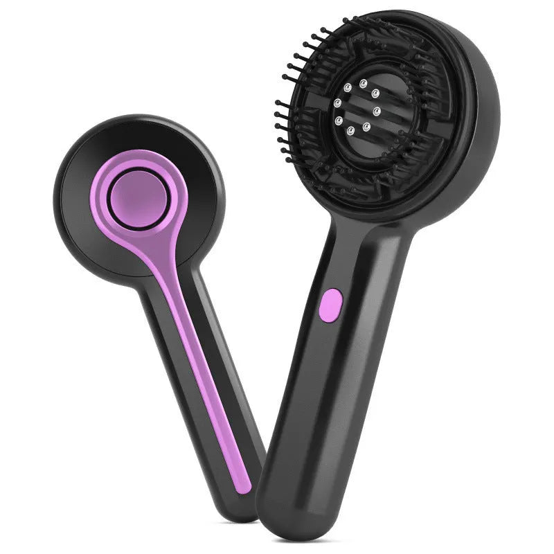 USB-powered vibrating head massager with mechanical speed control in black colour option