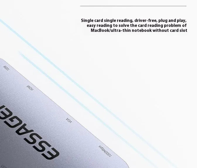 11-in-1 USB-C expansion dock with Gigabit Ethernet port and 20cm cable separator