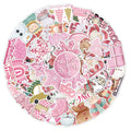 Christmas waterproof sticker pack showing variety of cute holiday designs from 4 to 8 centimetres
