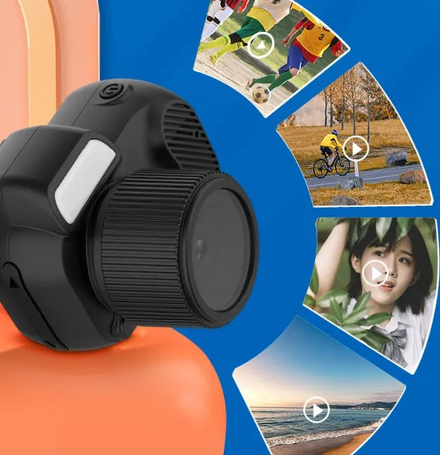 Black Y3000 HD outdoor sports camera with display screen shown next to memory card options