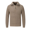 Men's slim fit pullover sweater in solid colours with polyester polypropylene fabric blend