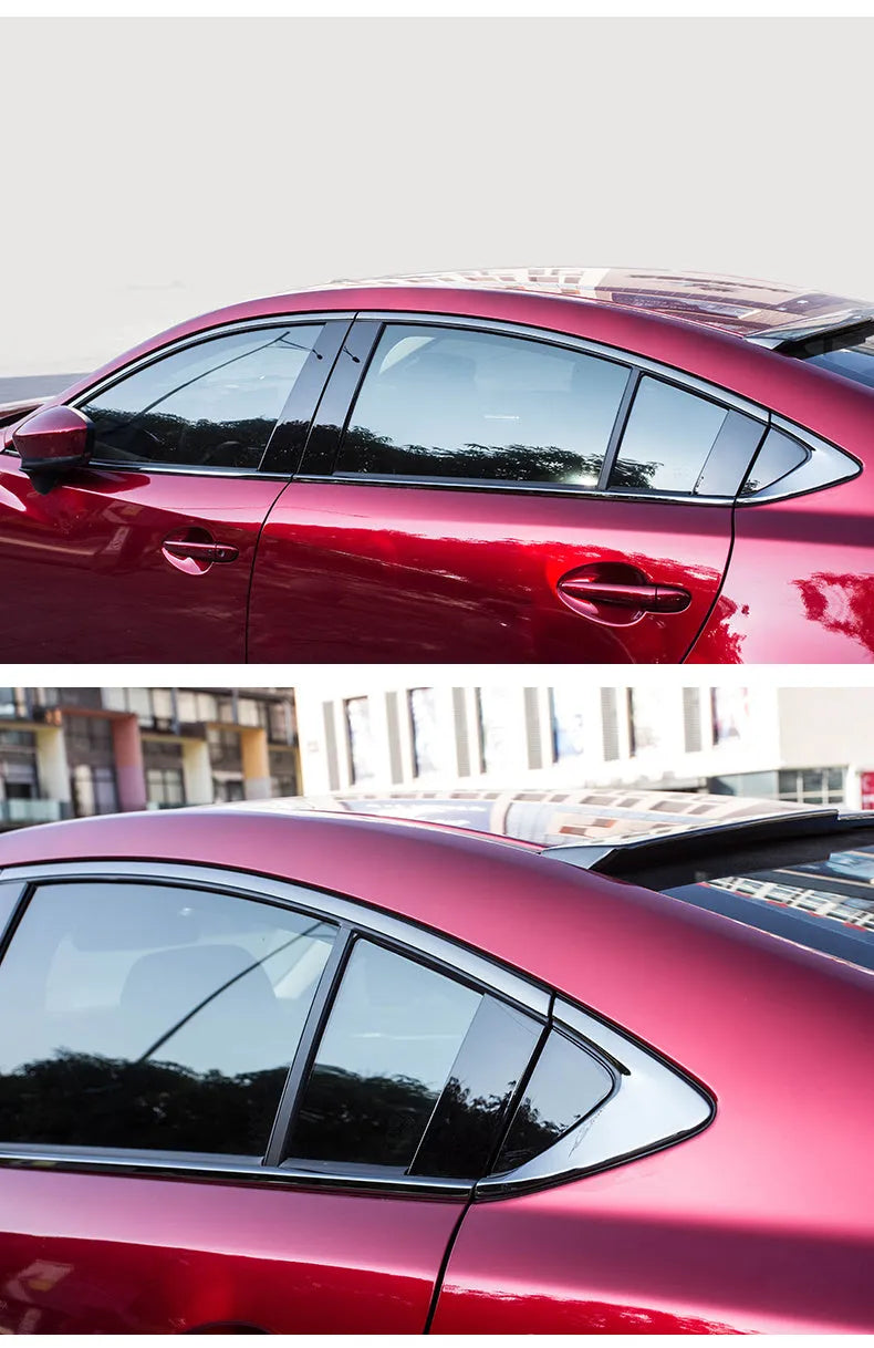 Black titanium stainless steel window trim strip kit for exterior window moulding