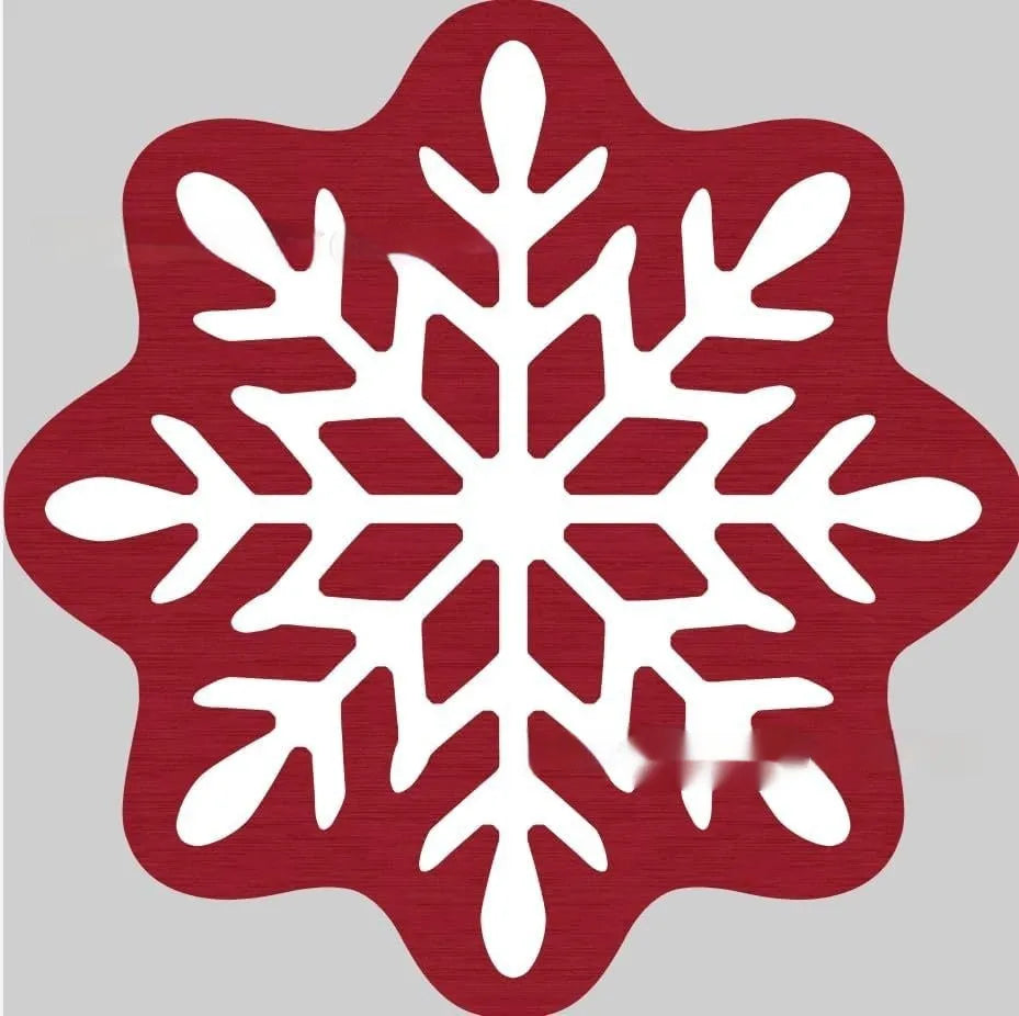 Square Christmas carpet with printed festive design in polyester material