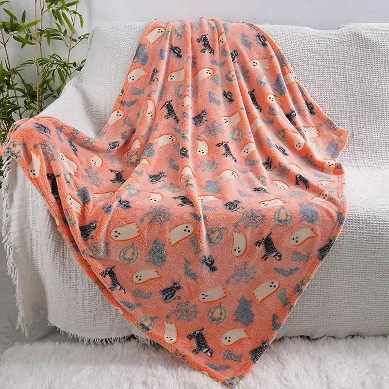 Cartoon pattern flannel blanket for child air conditioner coverage in two size options
