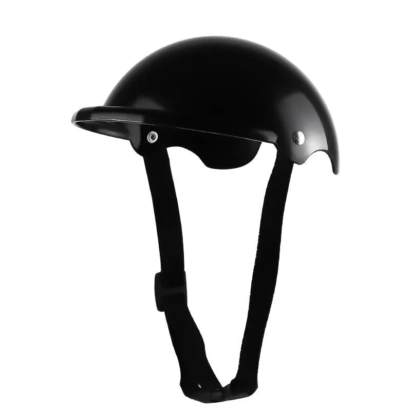 Small S size plastic pet helmet for motorcycle safety in pink, black, yellow or green colours