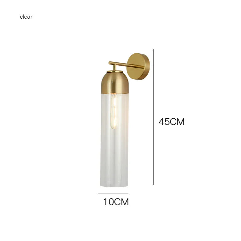 Nordic postmodern glass wall lamp with modern minimalist design for living room