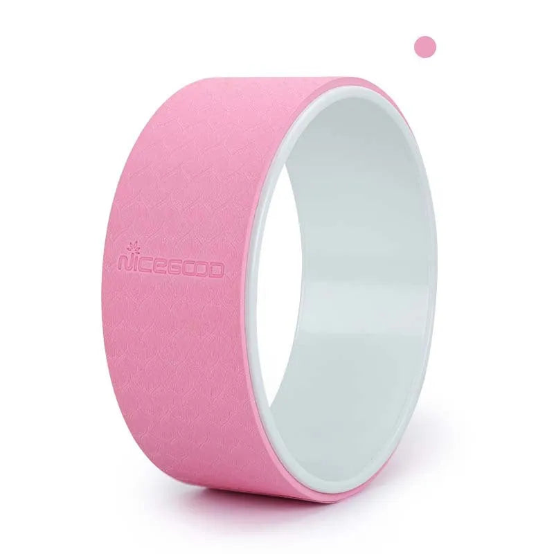Pilates ring in pink with TPE outer and ABS inner core, 33cm diameter