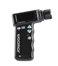 Black and white multi-functional smart guitar tuner with LCD display and string winder