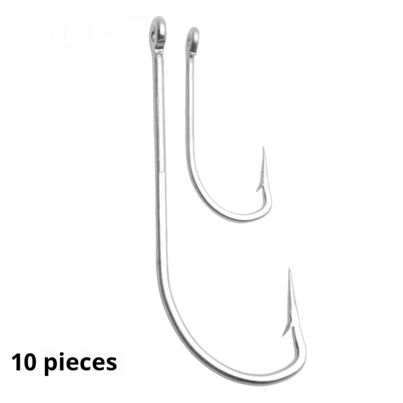 Alloy sea fishing hooks in multiple styles for ocean boat fishing applications