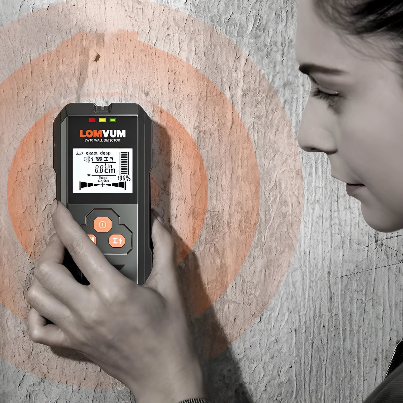 Multifunctional wall detector instrument for locating hidden metals, wires and wooden objects in walls