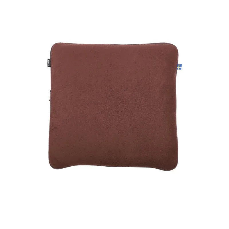 Minimalist brown synthetic fibre car headrest and support cushions for Volvo vehicles