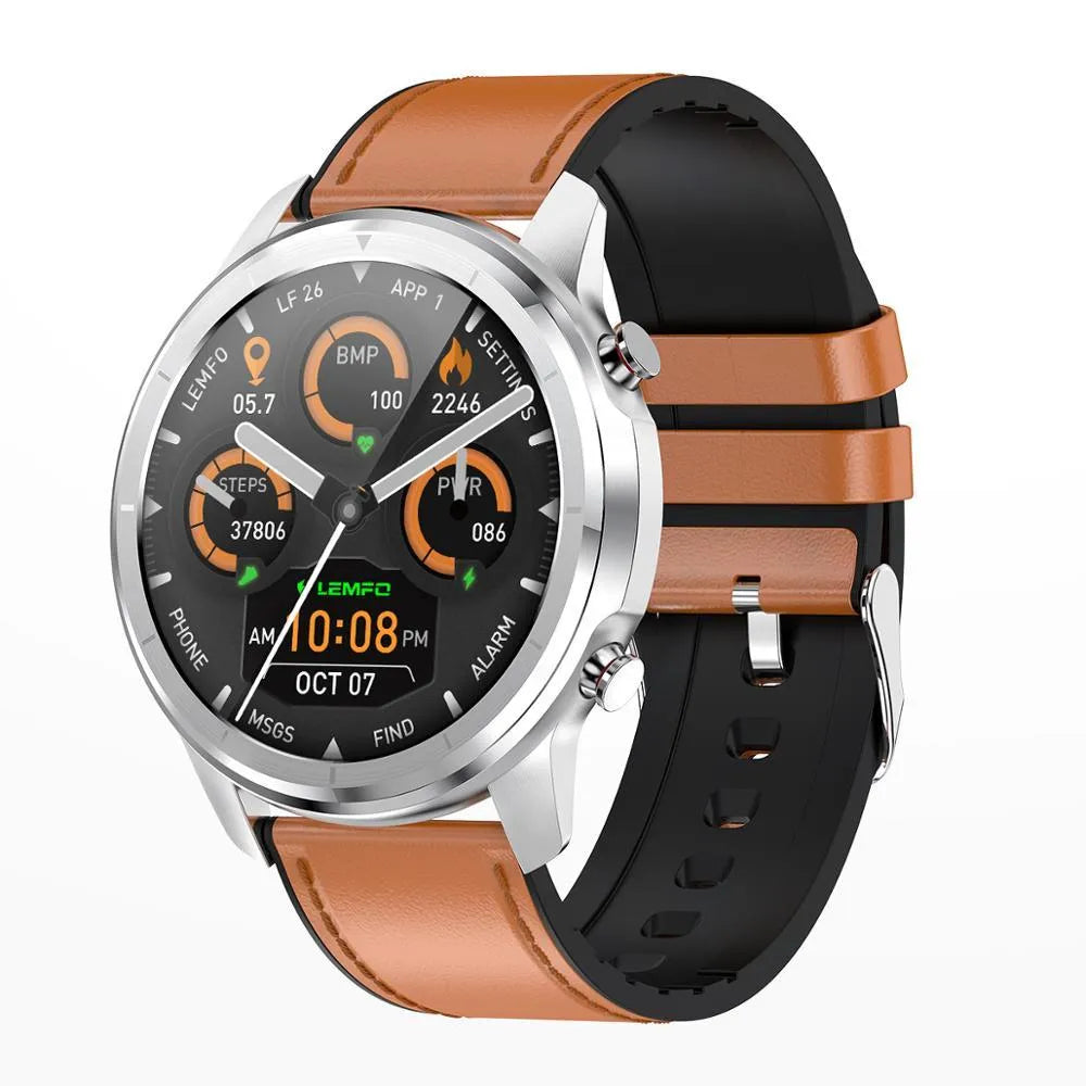 LEMFO LF26 smart fitness bracelet with 1.3-inch touch screen shown in Black colour