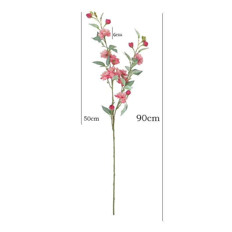 Single silk simulation camellia artificial flower in autumn pink for Chinese retro home decoration