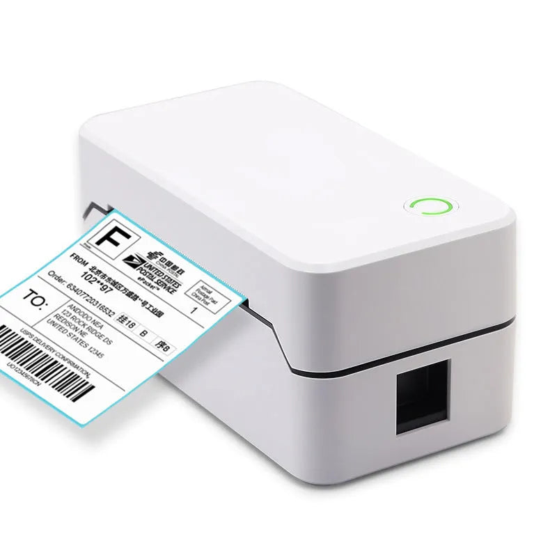 TDL401H compact thermal label printer with Bluetooth and USB ports for express order printing.