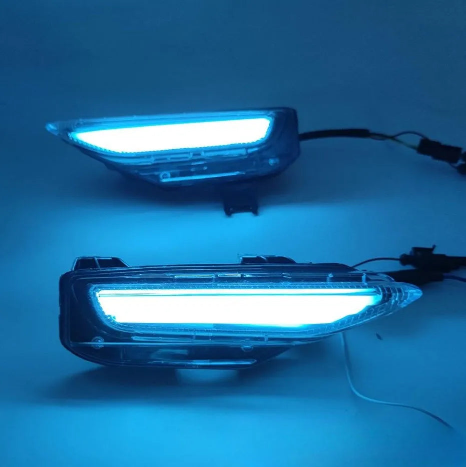 Infiniti Q50 Q70 front bumper LED turn signal and daytime running light module in ABS housing