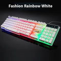 White and black glowing USB cable for gaming keyboards with LED lighting effects