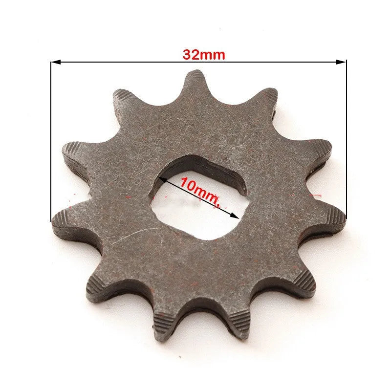 Motorcycle 11-tooth cast iron reduction spur gear with non-circular profile for 25hT8F chains