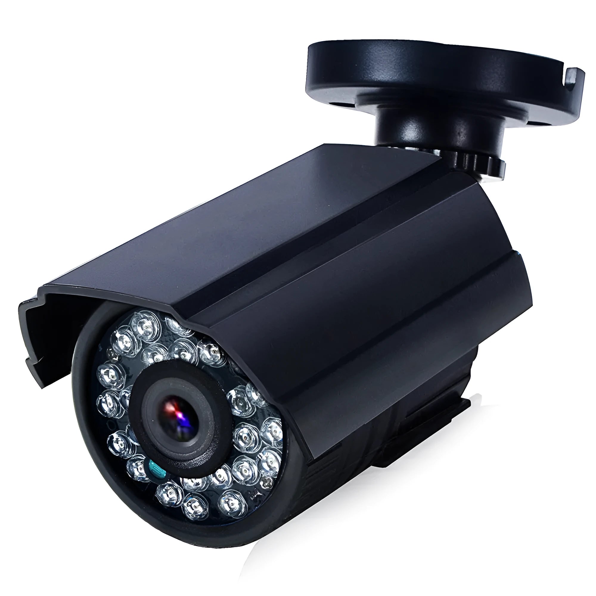 Black AHD HD waterproof outdoor CCTV camera with infrared LEDs for night vision