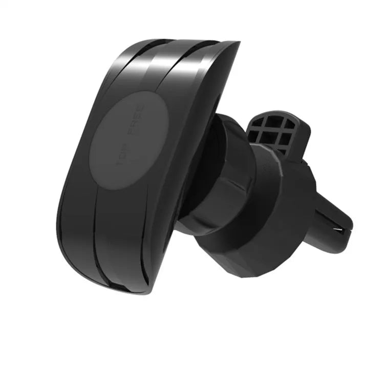 Glory black car phone holder mounted on car air vent with adjustable clamp and swivel rotation