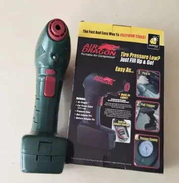Portable car electric air pump with motor components for tyre inflation