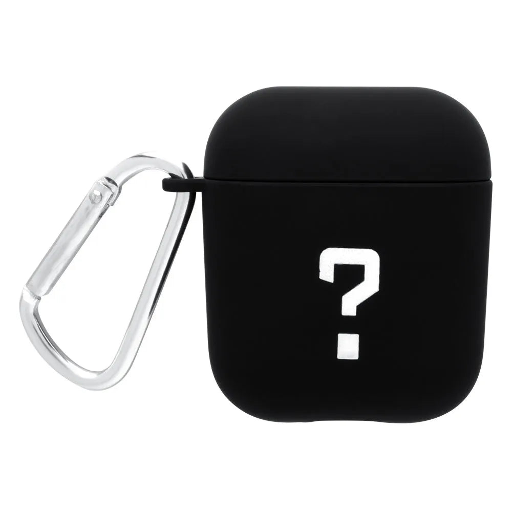 Black and pink PC AirPods case covers with removable flower love smile face decorative inserts