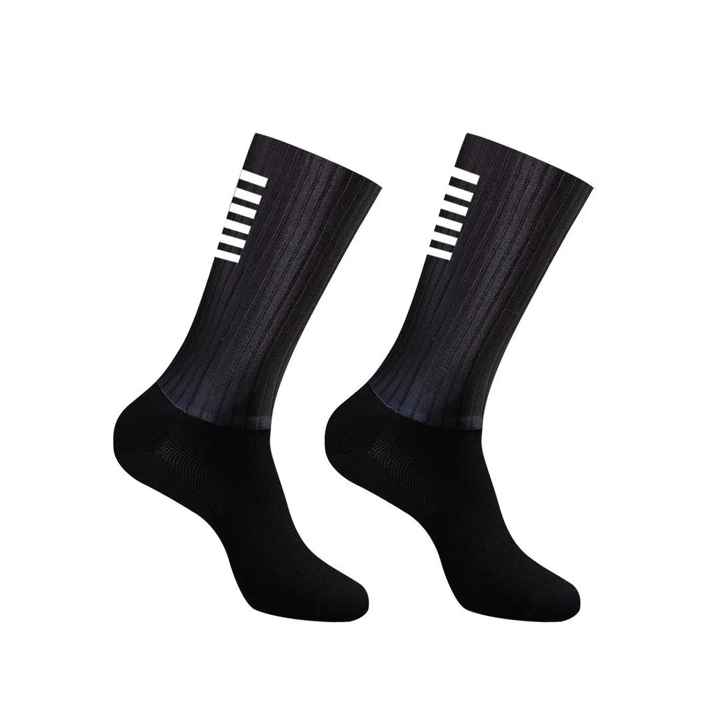 Athletic sports socks for cycling and running in six colour options