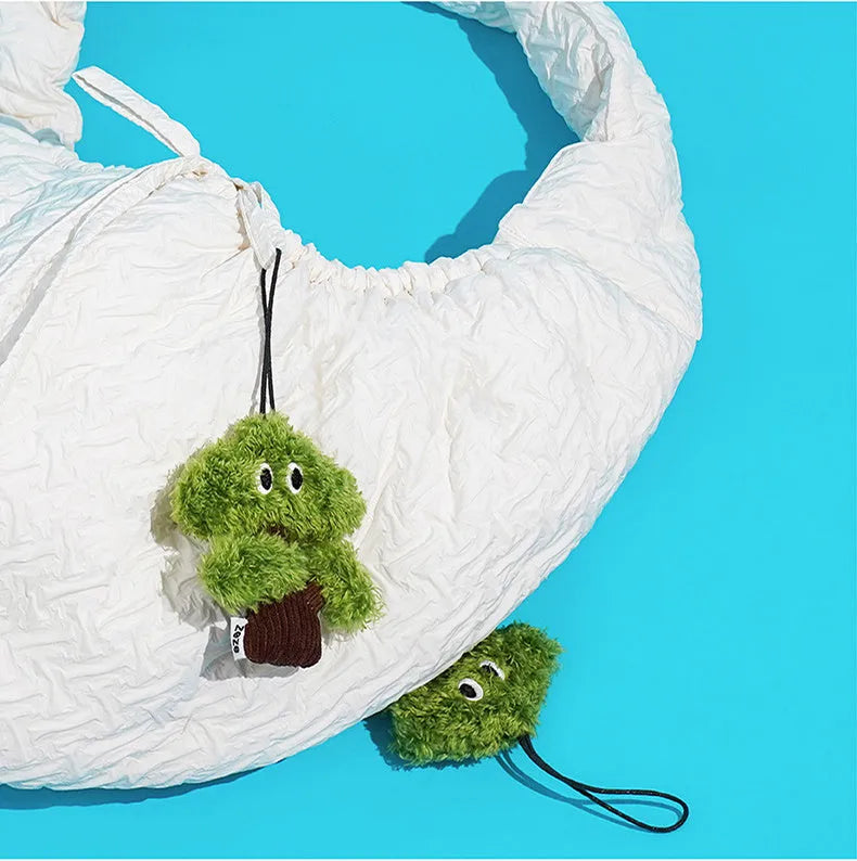 Pine tree shaped cat mint toy with dangling tease stick for chewing and interactive play
