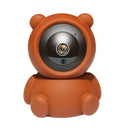 Bear brand white indoor WiFi security camera with infrared LEDs around the lens