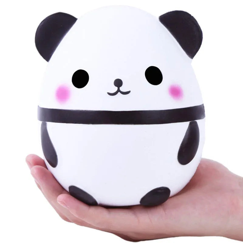 Panda-shaped decompression toy made from PU material for pinch-to-music stress relief