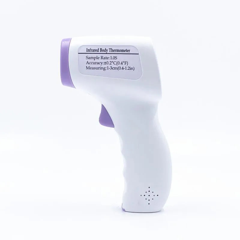 White handheld digital thermometer for non-contact temperature measurement