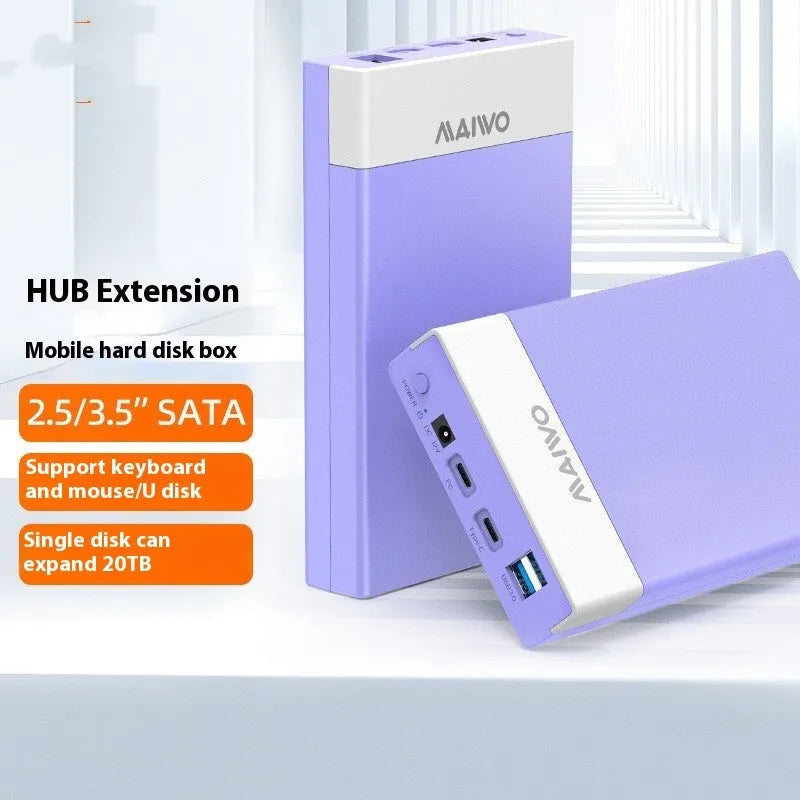 USB 3.0 hard disk enclosure for 3.5-inch SATA drives with slide cover design in multiple colour options