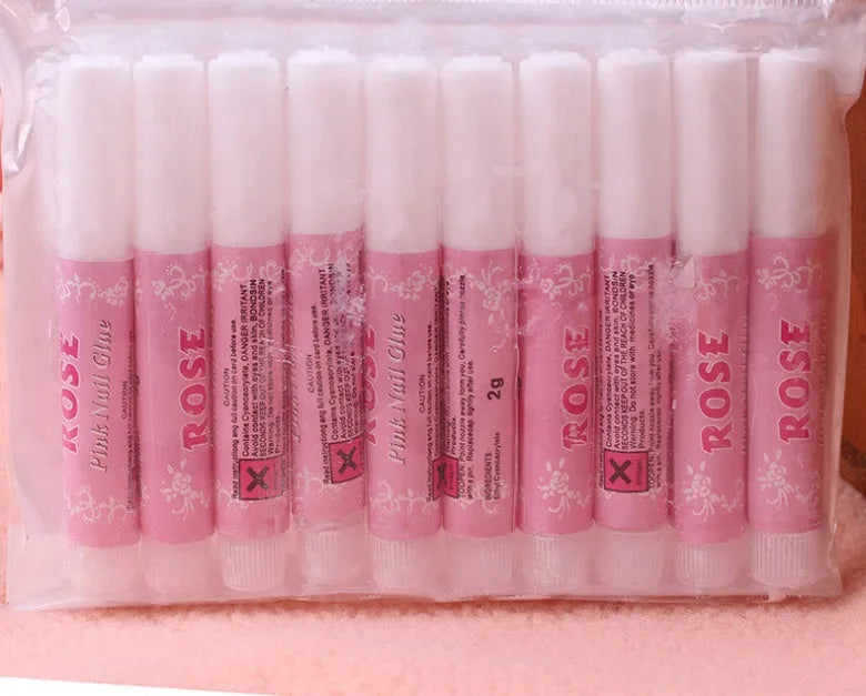 Small 2g tube of nail glue adhesive for press-on nails and nail art repairs