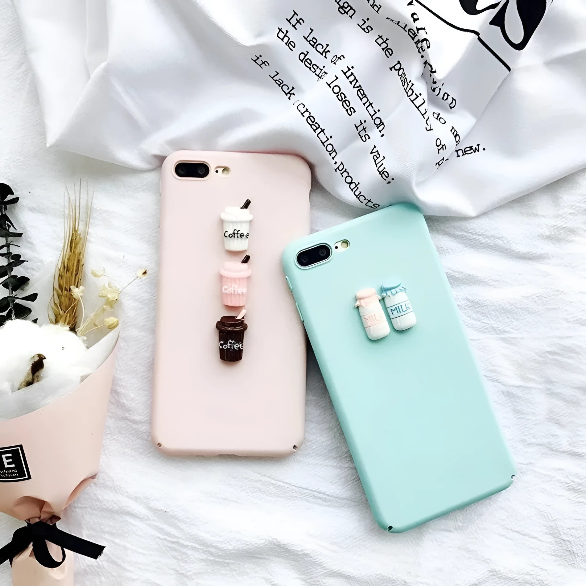 Soft silicone TPU iPhone case with 3D cartoon cat design in pink colour
