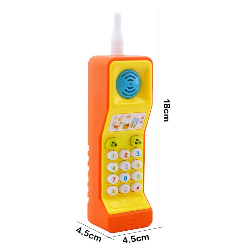 Children's educational toy with sound, light and cartoon animal design for ages 3+