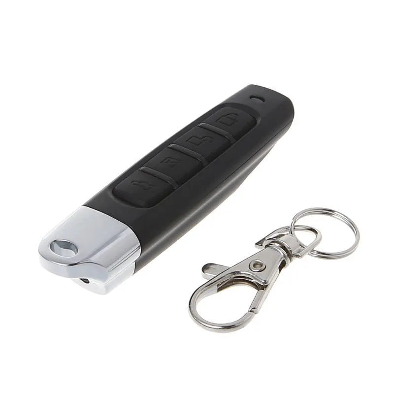 Universal rolling door remote control in black colour with 433MHz frequency and copy function