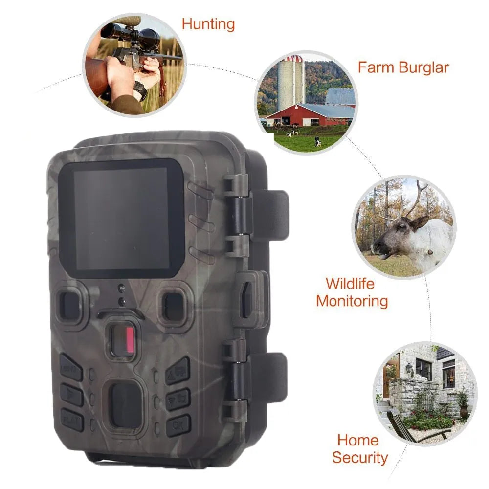 Black plastic infrared night vision security monitoring device with camera lens.