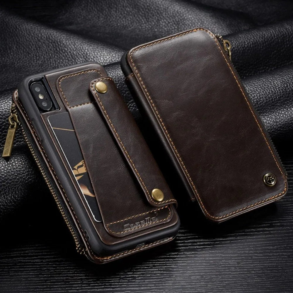 Samsung Galaxy Note9 flip phone case in PU leather with front flap closed