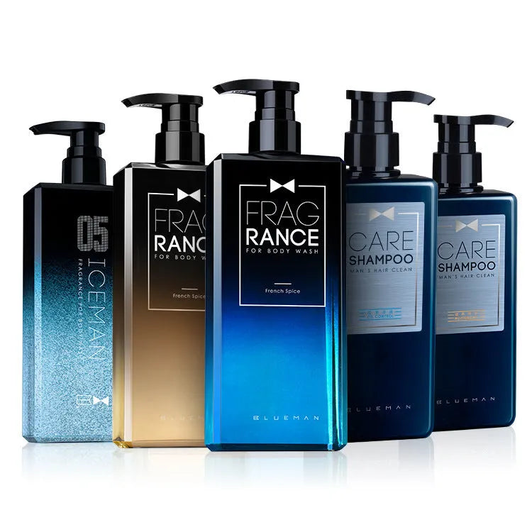 Men's perfume shower gel body moisturizing with loofah test pack and trial kit