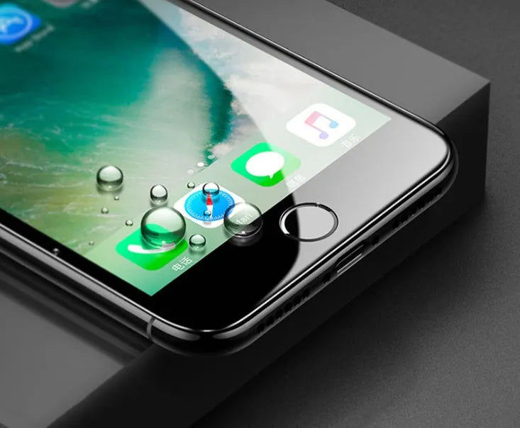 PhoneX 8 7 6s Plus 3D carbon fibre soft edge tempered glass screen protector film for iPhone front panel