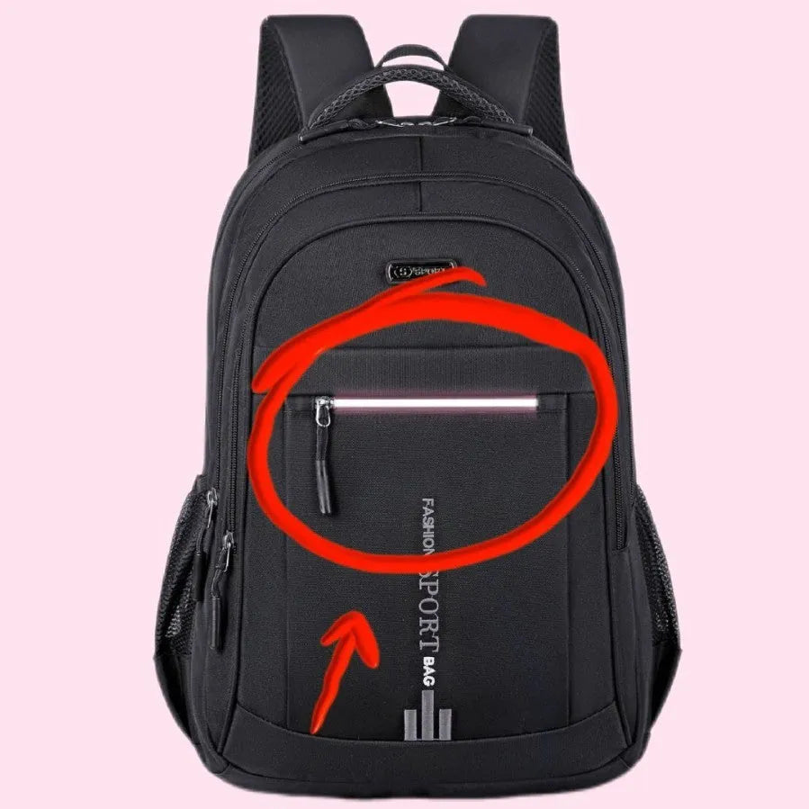 20-35L capacity backpack in Oxford cloth with airpillow straps, shown in blue colour variant