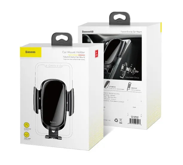 Universal car bracket phone holder mounted on dashboard holding smartphone