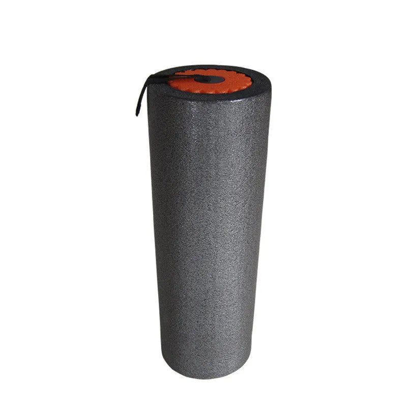 3 in 1 PE yoga pillar set foam shaft 45x16cm with handle and middle bead on white background