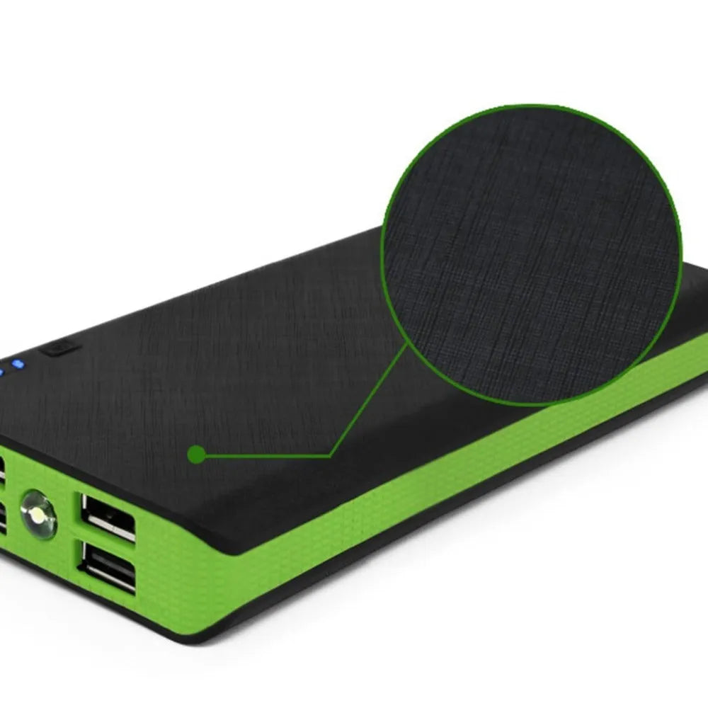 20000mAh portable power bank in blue colour with compact 145x68x22mm dimensions and USB charging port